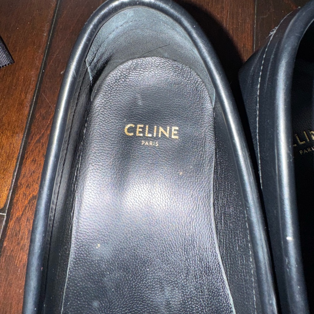 Celine Black Triomphe Loafers - Picture 4 of 9